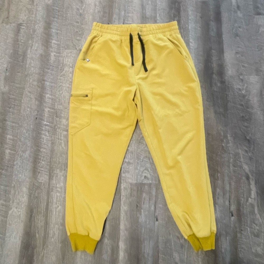 Figs Light Gold High Waisted Zamora Scrub Pants